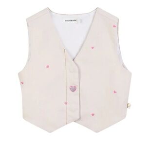 Billieblush - heart-embroidered vest